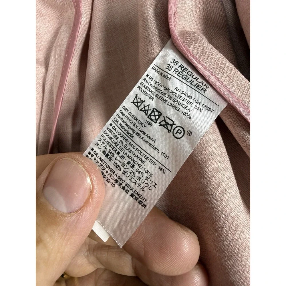 Banana Republic Suit Sport Blazer 38R Pink Rayon Unlined Tailored Pants 32x30